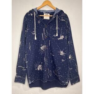 Vans hooded button front jacket shacket L